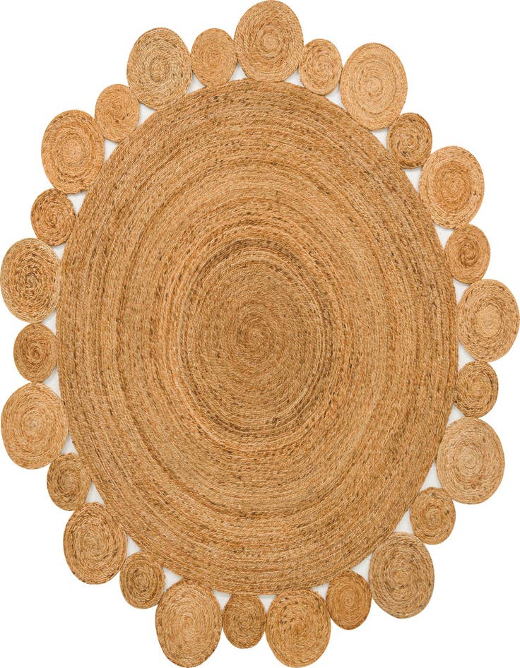 Detail image of 7' 10 x 7' 10  Hand Braided Jute Round Rug