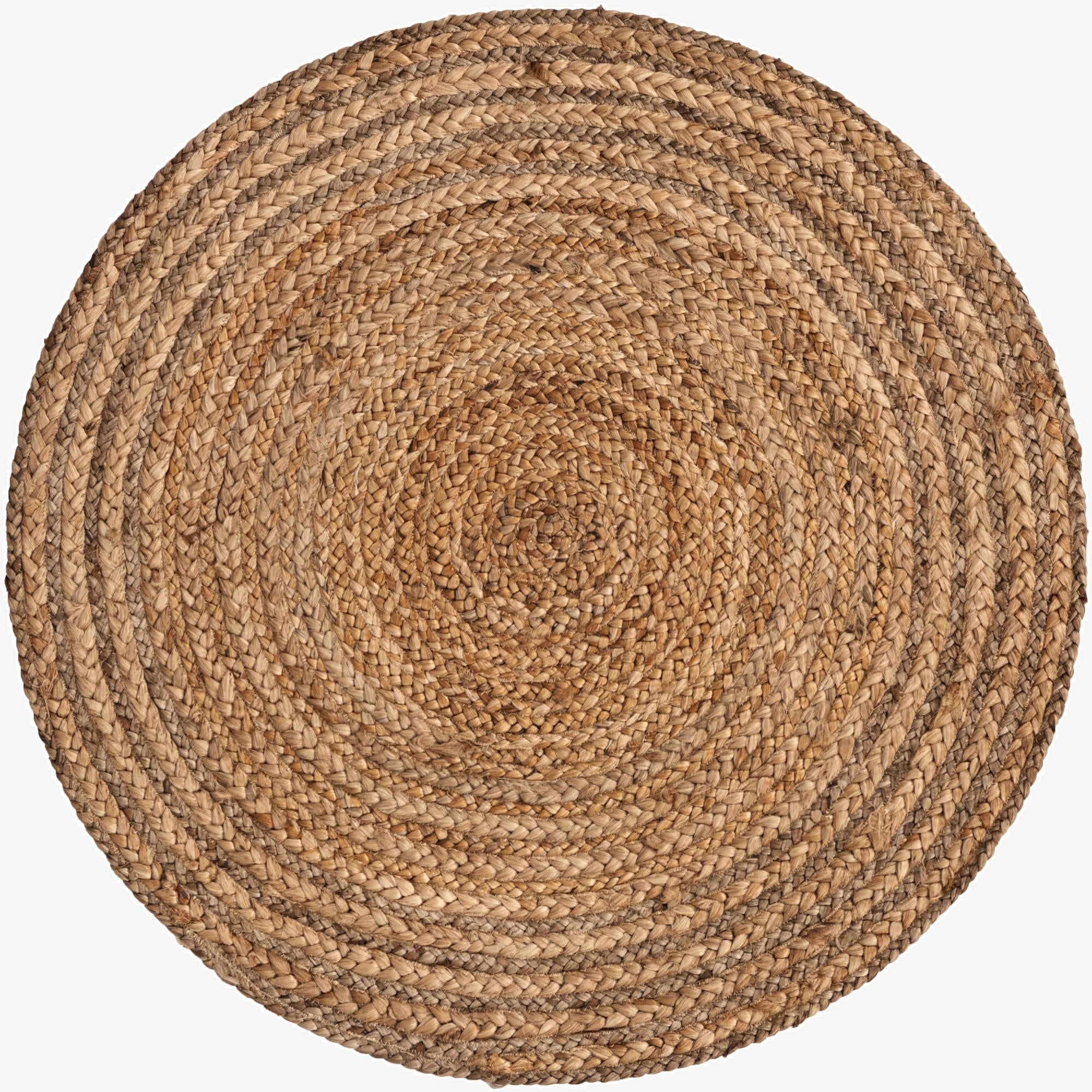 Primary image 3' x 3'  Hand Braided Jute Round Rug