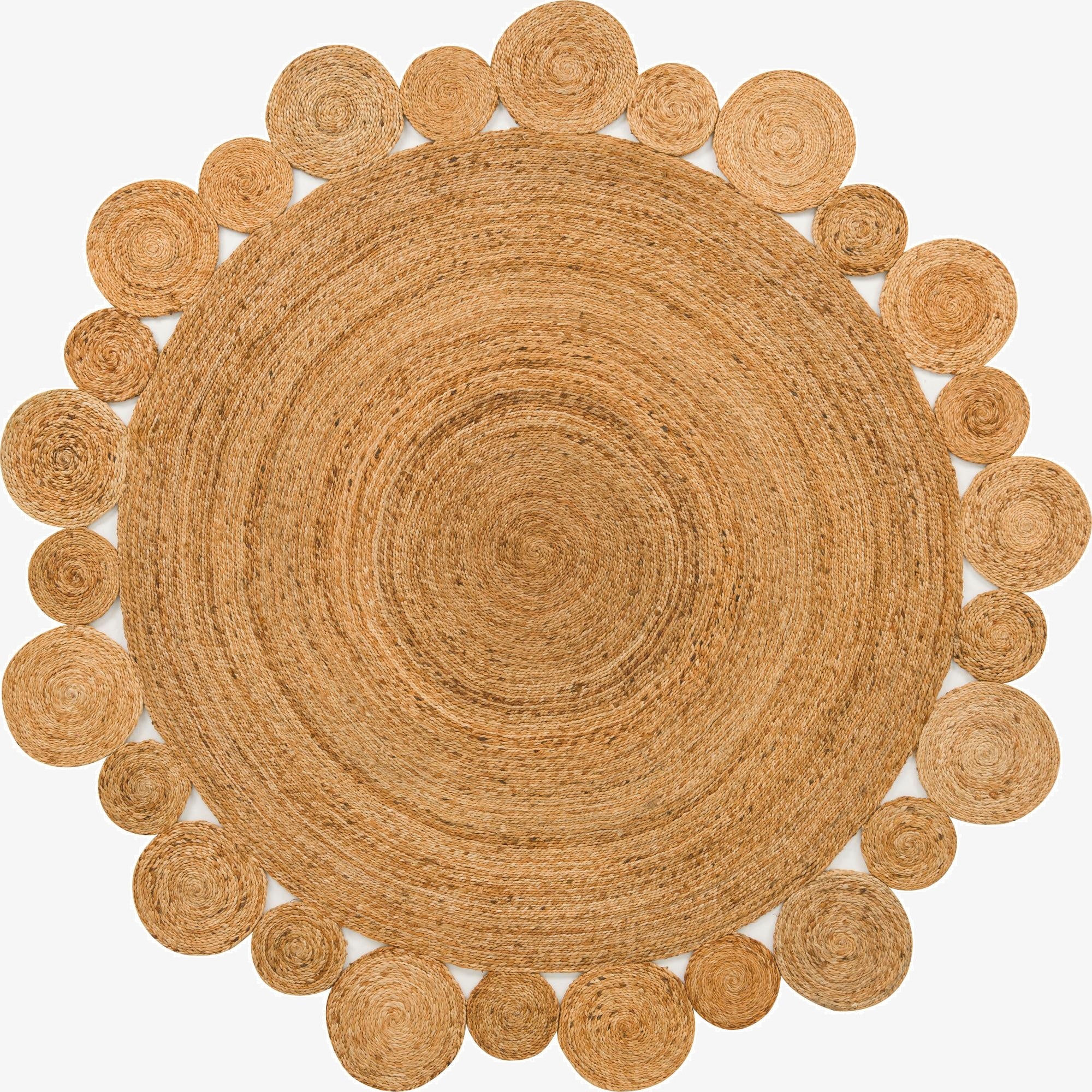 7' 10 x 7' 10  Hand Braided Jute Round Rug