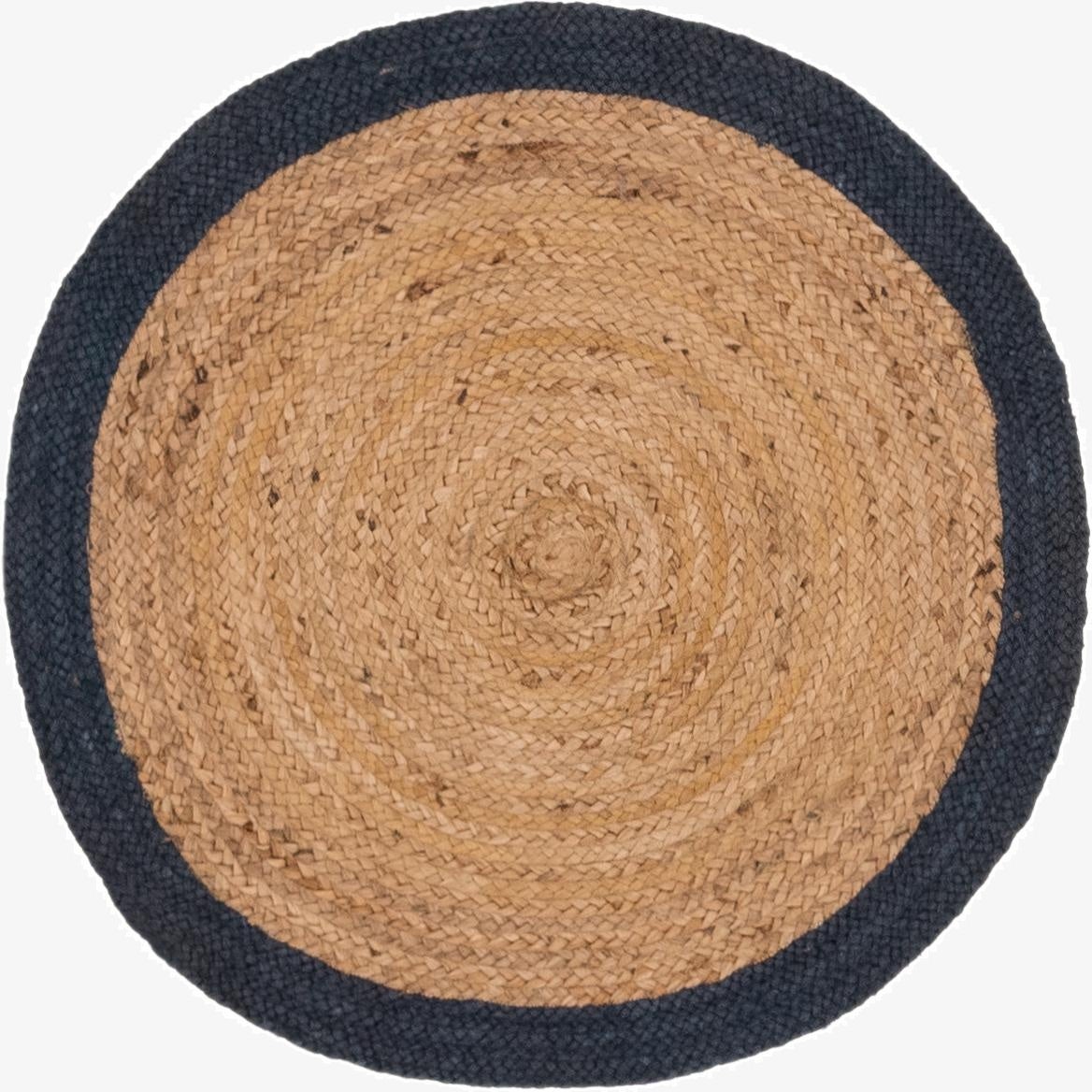 3' 3 x 3' 3  Hand Braided Jute Round Rug