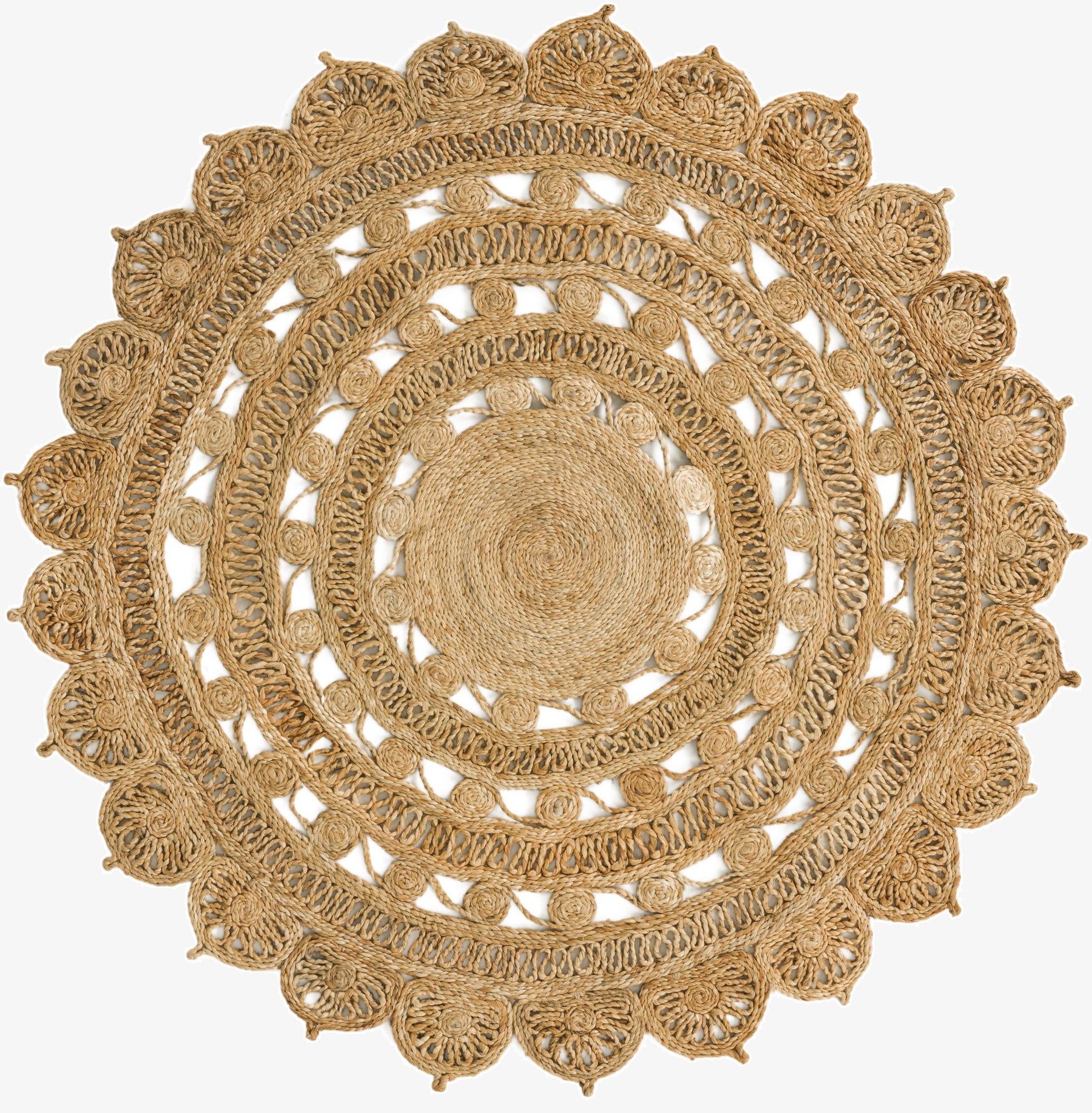 Primary image 5' 1 x 5' 1  Hand Braided Jute Round Rug