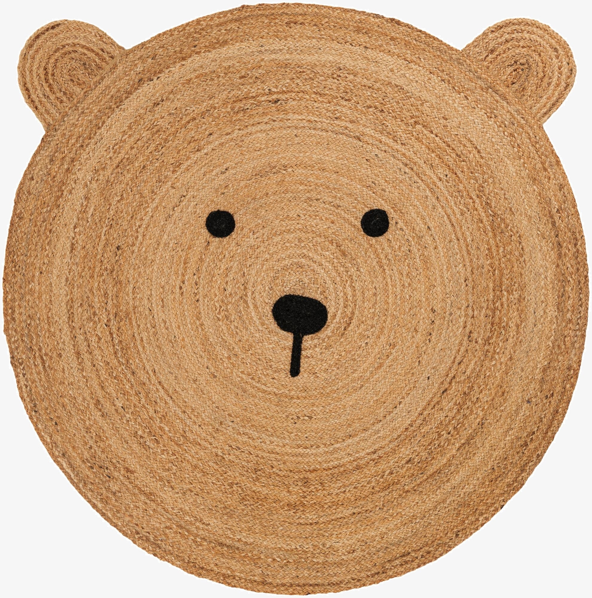 5' 1 x 5' 1  Hand Braided Kids Braided Jute Round Rug