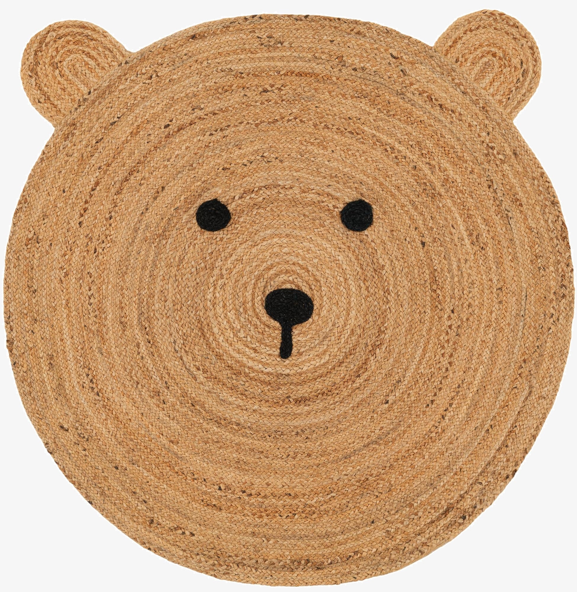 4' 1 x 4' 1 Kids Braided Jute Round Rug