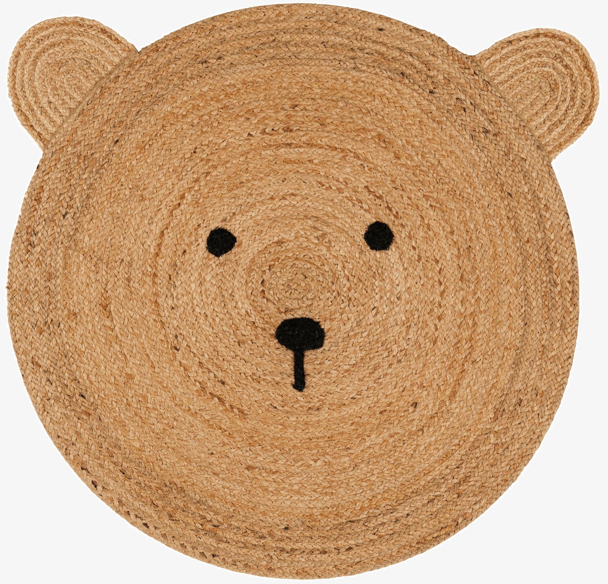 3' 1 x 3' 1  Hand Braided Kids Braided Jute Round Rug