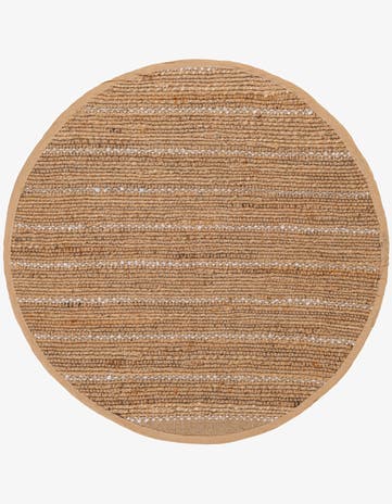 Natural Hand Braided Laurel Handwoven Jute Round Rug