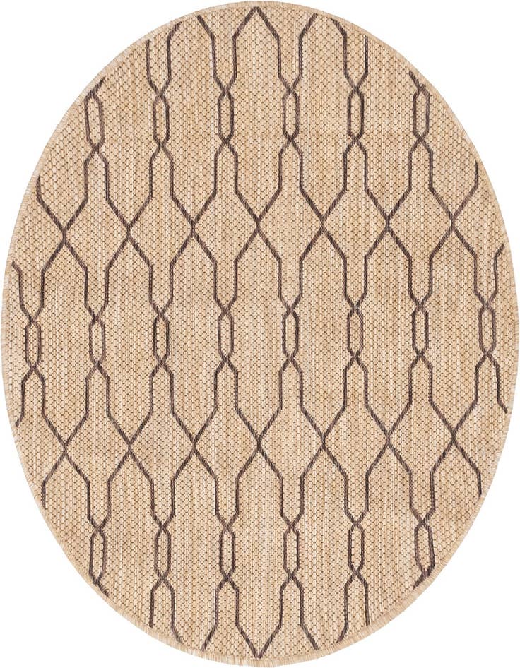Detail image of 4' x 4' Easy-Clean Lattice Indoor / Outdoor Round Rug