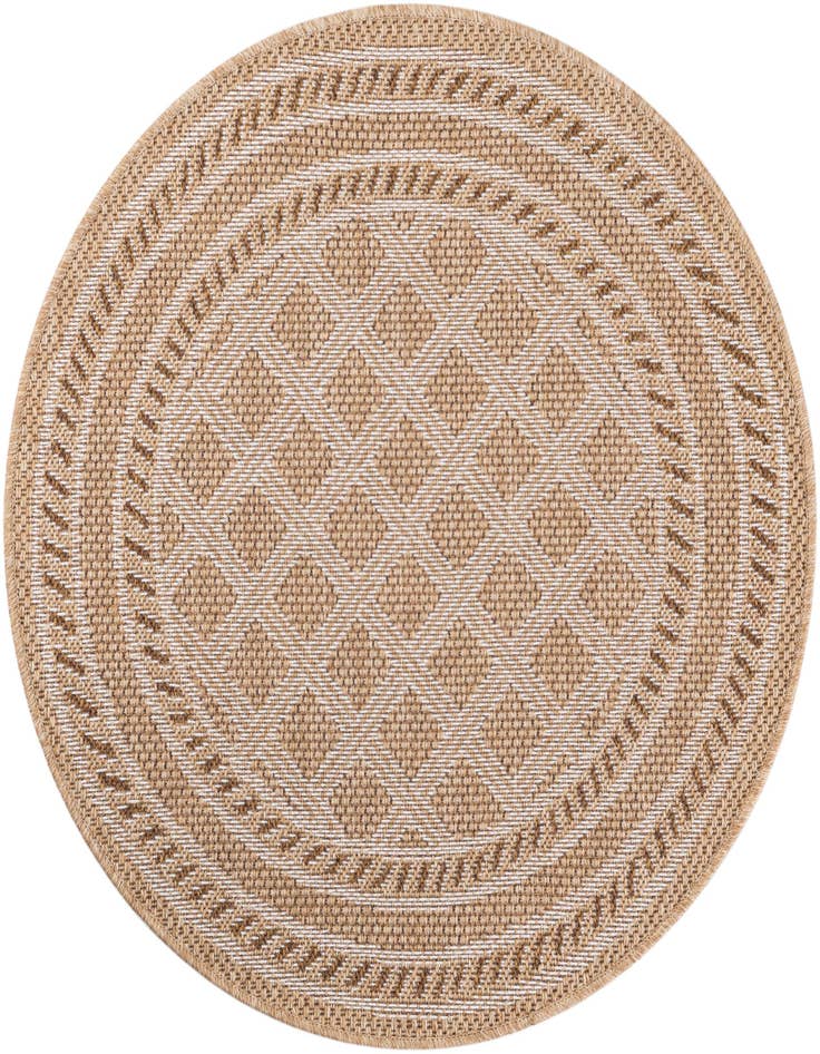 Detail image of 3' 3 x 3' 3 Easy-Clean Lattice Indoor / Outdoor Round Rug