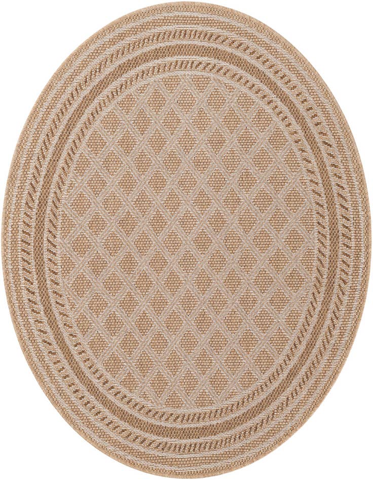 Detail image of 5' 1 x 5' 1 Easy-Clean Lattice Indoor / Outdoor Round Rug
