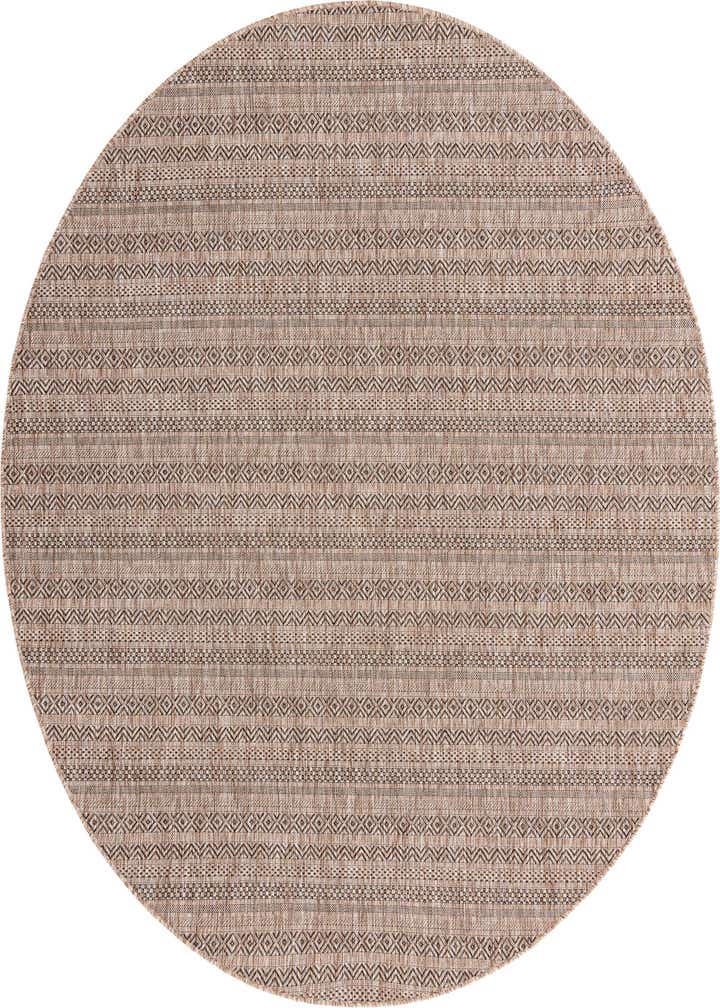 7' 10 x 7' 10 Easy-Clean Ribbon Indoor / Outdoor Round Rug