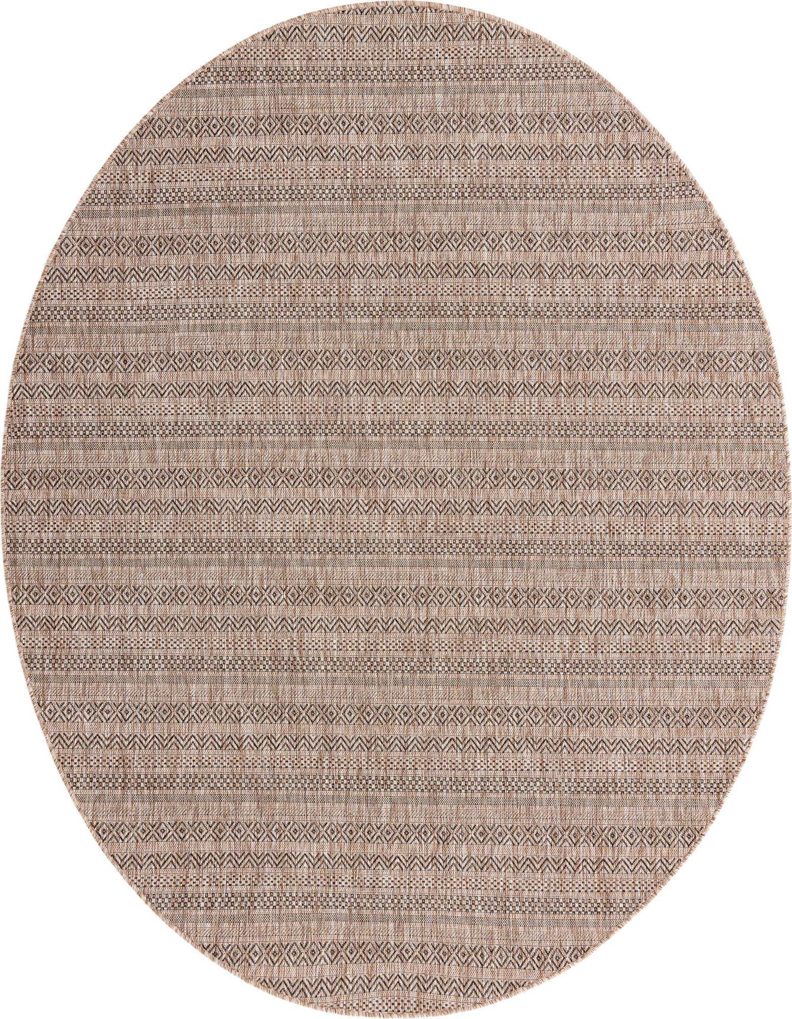 7' 10 x 7' 10 Easy-Clean Ribbon Indoor / Outdoor Round Rug