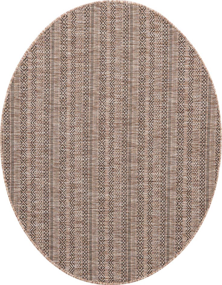 Detail image of 5' 3 x 5' 3 Easy-Clean Ribbon Indoor / Outdoor Round Rug