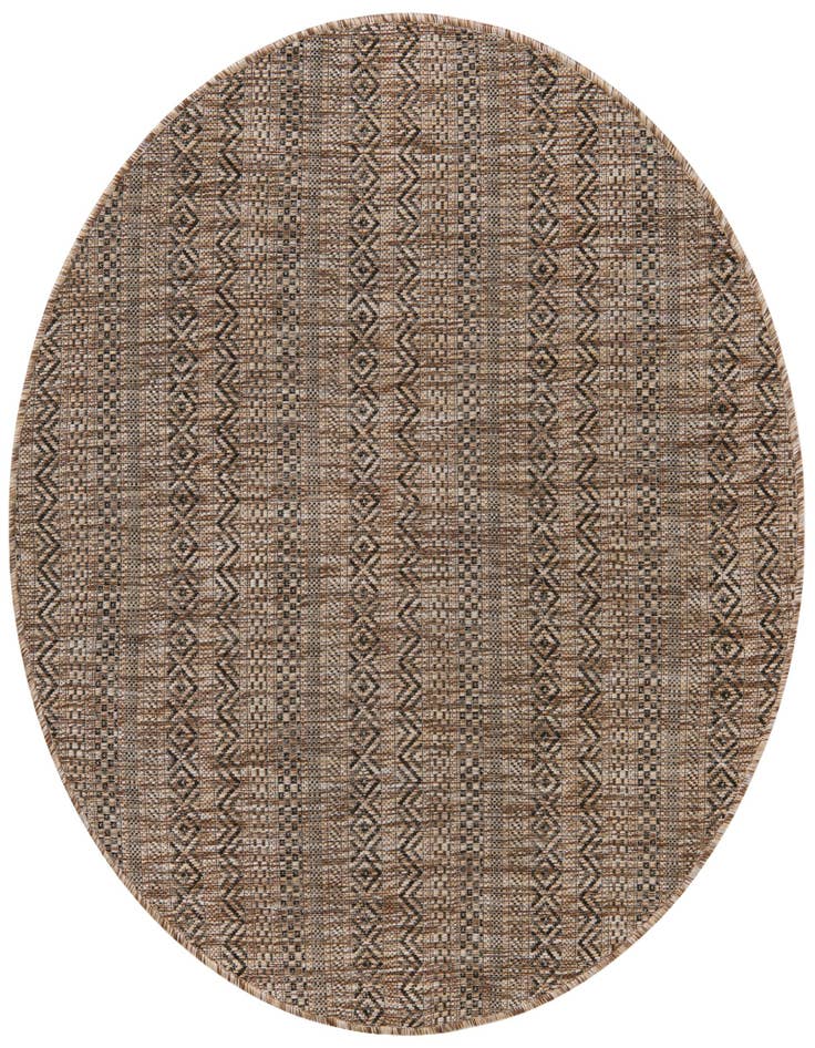 Detail image of 4' x 4' Easy-Clean Ribbon Indoor / Outdoor Round Rug