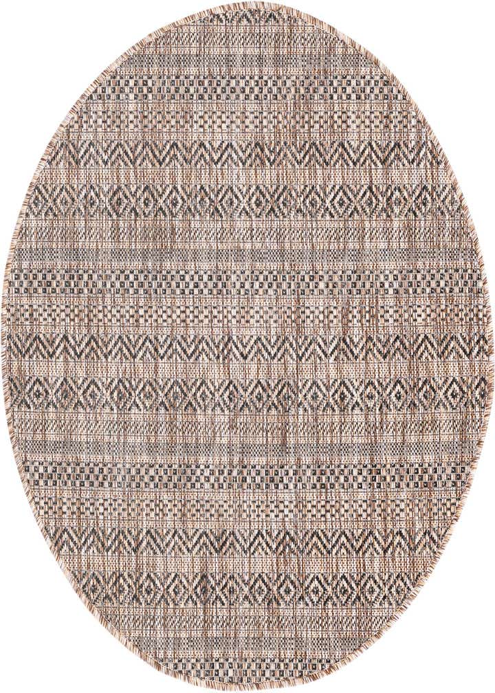 3' x 3' Easy-Clean Ribbon Indoor / Outdoor Round Rug