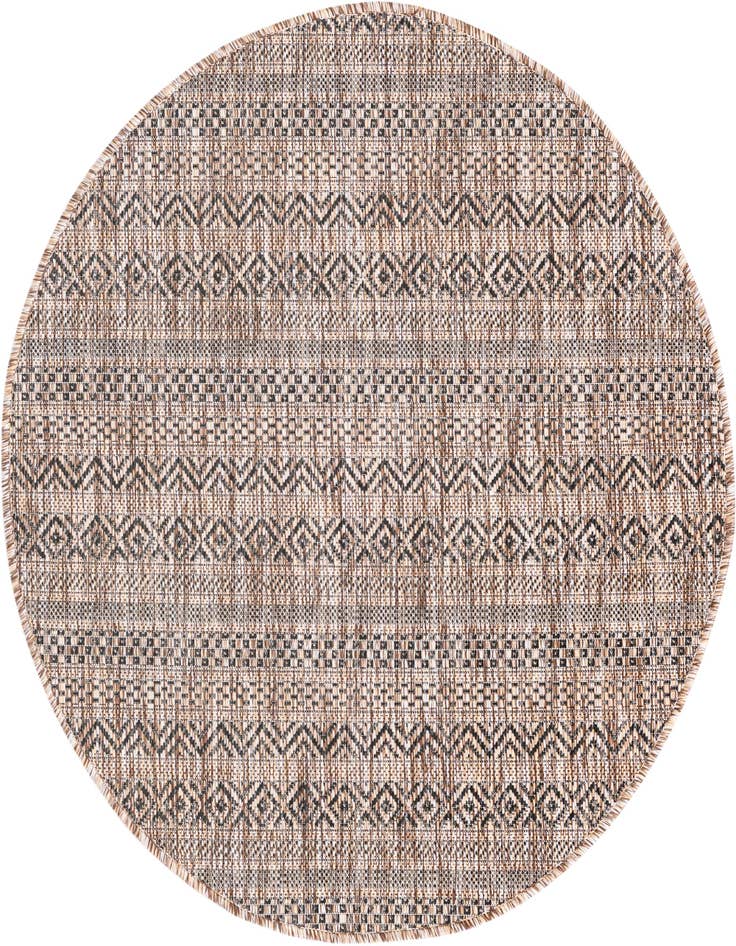 Detail image of 3' x 3' Easy-Clean Ribbon Indoor / Outdoor Round Rug