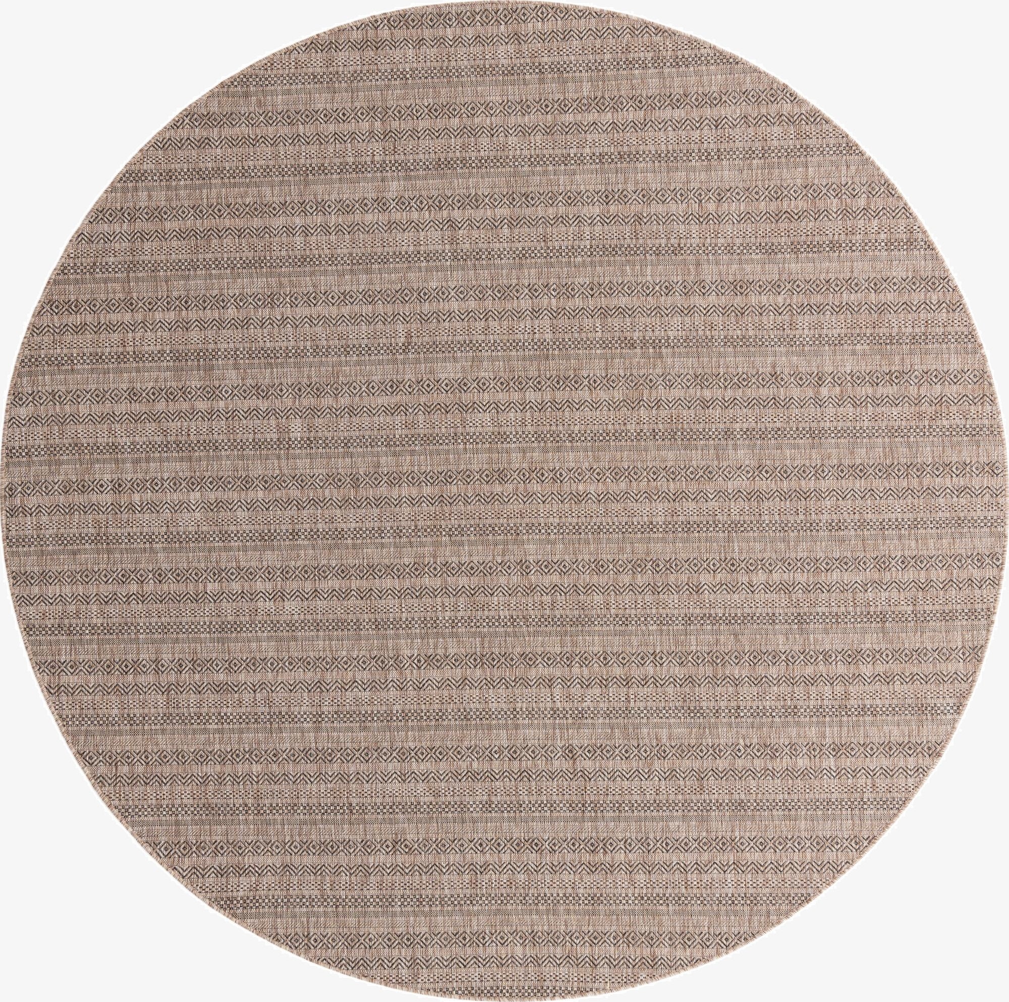 10' x 10' Washable Ribbon Indoor / Outdoor Round Rug