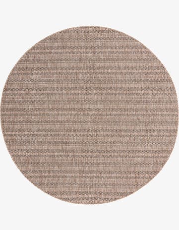 7' 10 x 7' 10 Easy-Clean Ribbon Indoor / Outdoor Round Rug