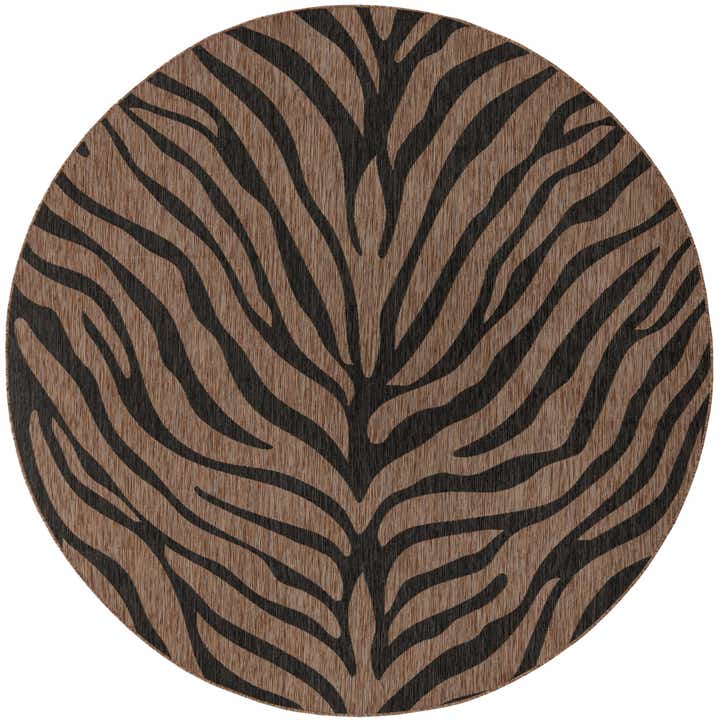 10' x 10' Easy-Clean Safari Indoor / Outdoor Round Rug