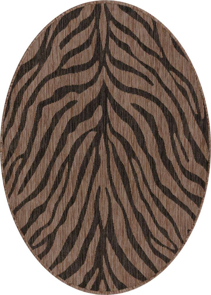 4' x 4' Easy-Clean Safari Indoor / Outdoor Round Rug