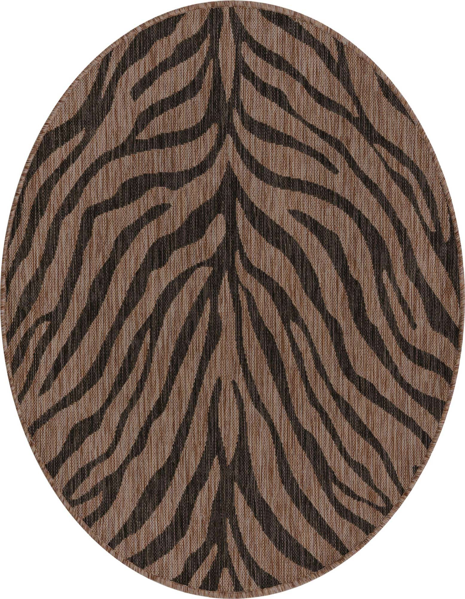 4' x 4' Easy-Clean Safari Indoor / Outdoor Round Rug