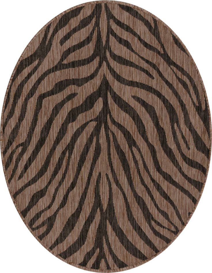 Detail image of 4' x 4' Easy-Clean Safari Indoor / Outdoor Round Rug