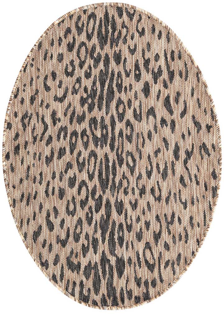 3' x 3' Easy-Clean Safari Indoor / Outdoor Round Rug