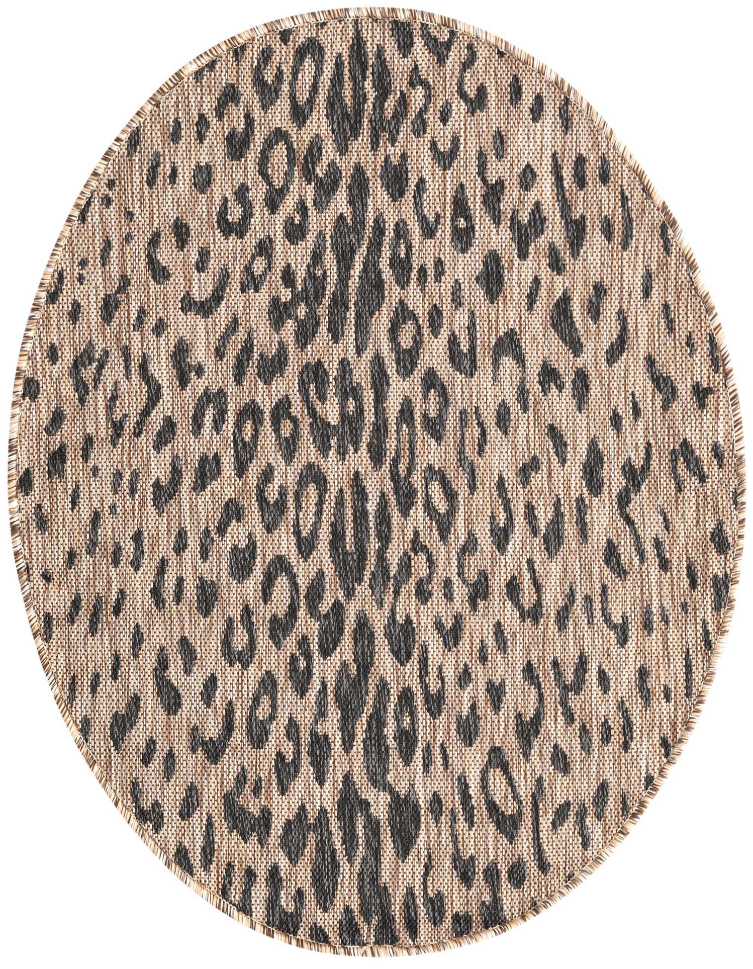 3' x 3' Easy-Clean Safari Indoor / Outdoor Round Rug