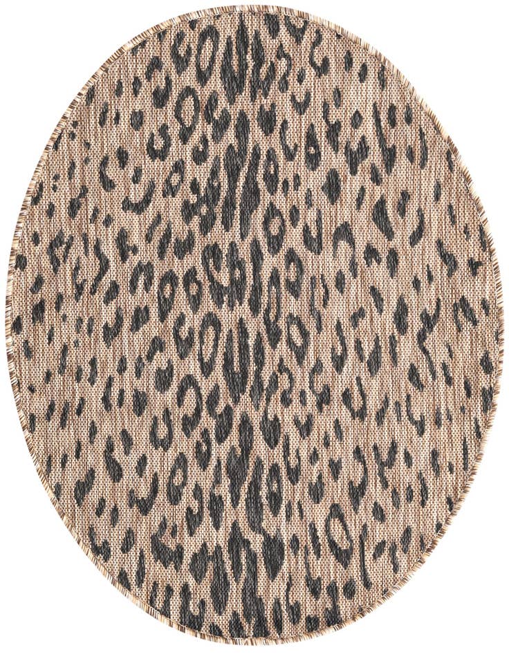 Detail image of 3' x 3' Easy-Clean Safari Indoor / Outdoor Round Rug