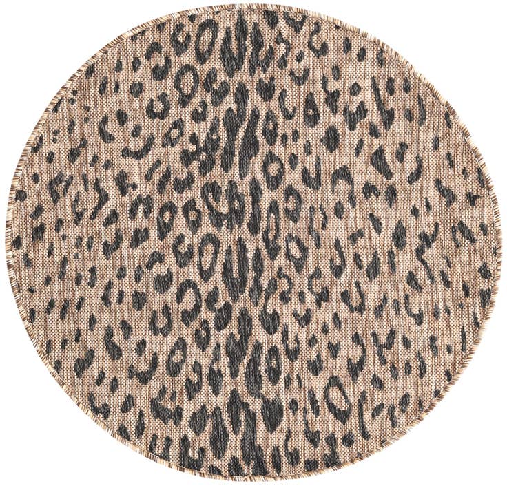 Detail image of 3' x 3' Easy-Clean Safari Indoor / Outdoor Round Rug