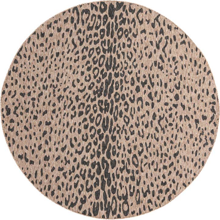 10' x 10' Easy-Clean Safari Indoor / Outdoor Round Rug