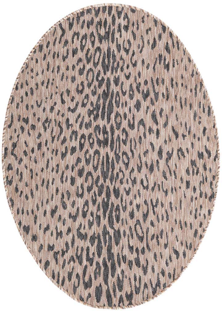 4' x 4' Easy-Clean Safari Indoor / Outdoor Round Rug