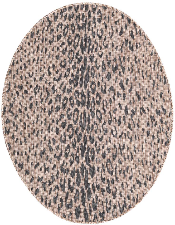 Detail image of 4' x 4' Easy-Clean Safari Indoor / Outdoor Round Rug