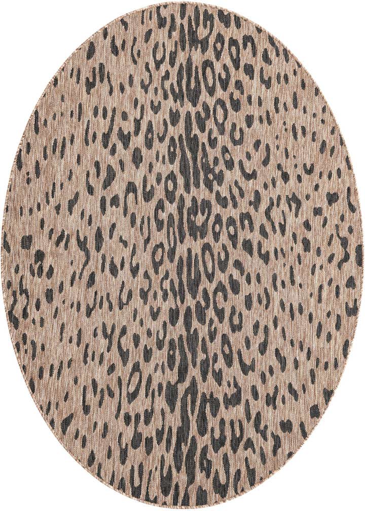 6' x 6' Easy-Clean Safari Indoor / Outdoor Round Rug