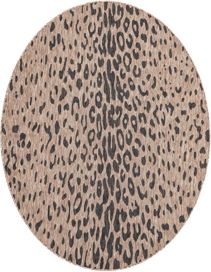 Detail image of 6' x 6' Easy-Clean Safari Indoor / Outdoor Round Rug
