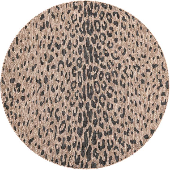 6' x 6' Easy-Clean Safari Indoor / Outdoor Round Rug
