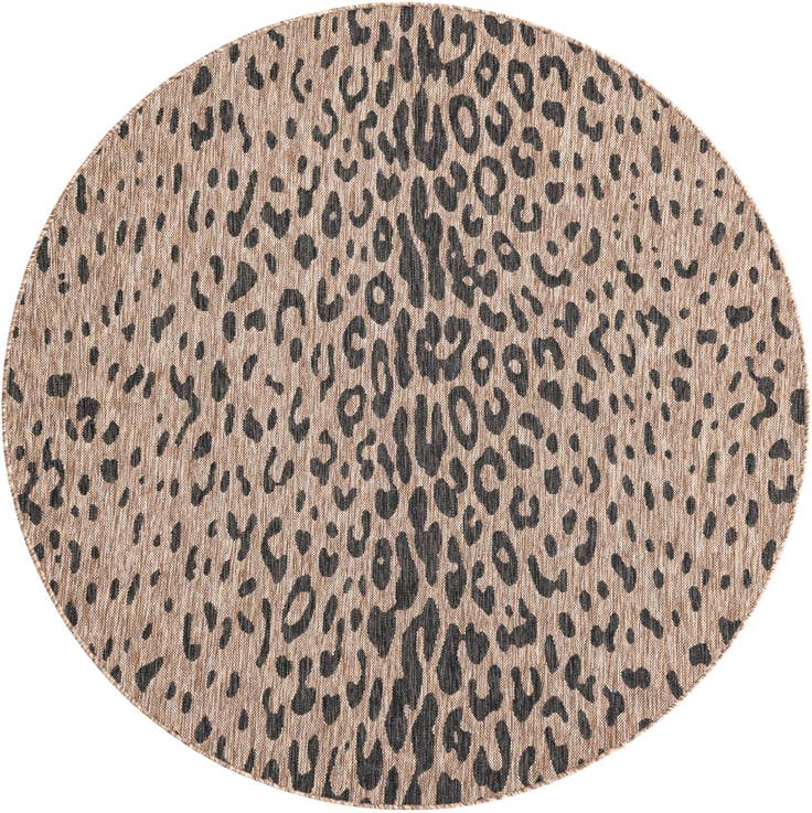 Detail image of 6' x 6' Easy-Clean Safari Indoor / Outdoor Round Rug