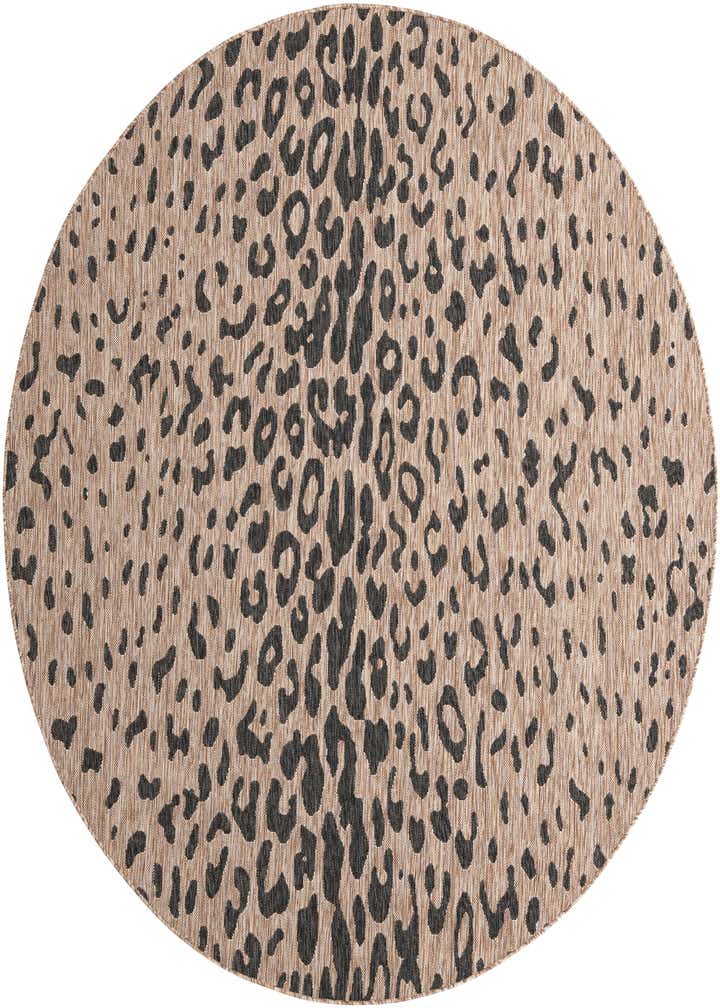 7' 10 x 7' 10 Easy-Clean Safari Indoor / Outdoor Round Rug