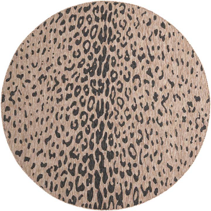 7' 10 x 7' 10 Easy-Clean Safari Indoor / Outdoor Round Rug