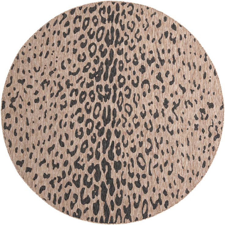 Detail image of 7' 10 x 7' 10 Easy-Clean Safari Indoor / Outdoor Round Rug