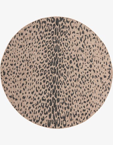10' x 10' Easy-Clean Safari Indoor / Outdoor Round Rug