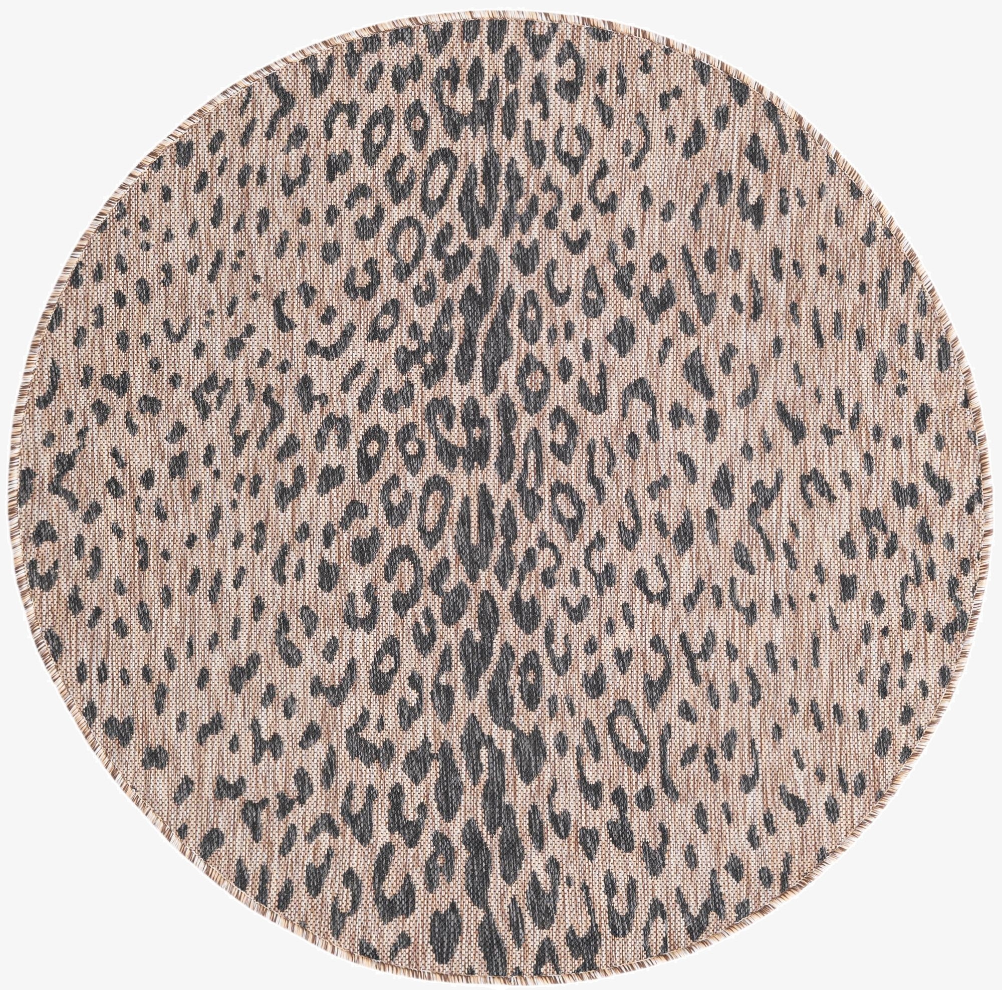 Primary image 4' x 4'  Washable Safari Indoor / Outdoor Round Rug