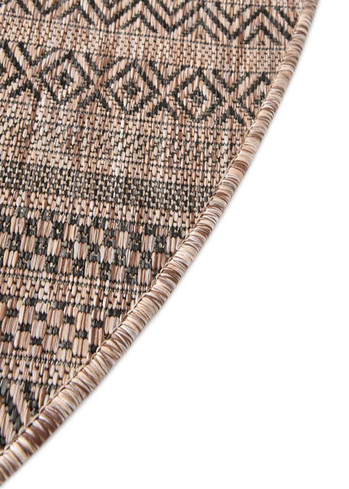 10' x 10' Easy-Clean Striped Indoor / Outdoor Round Rug