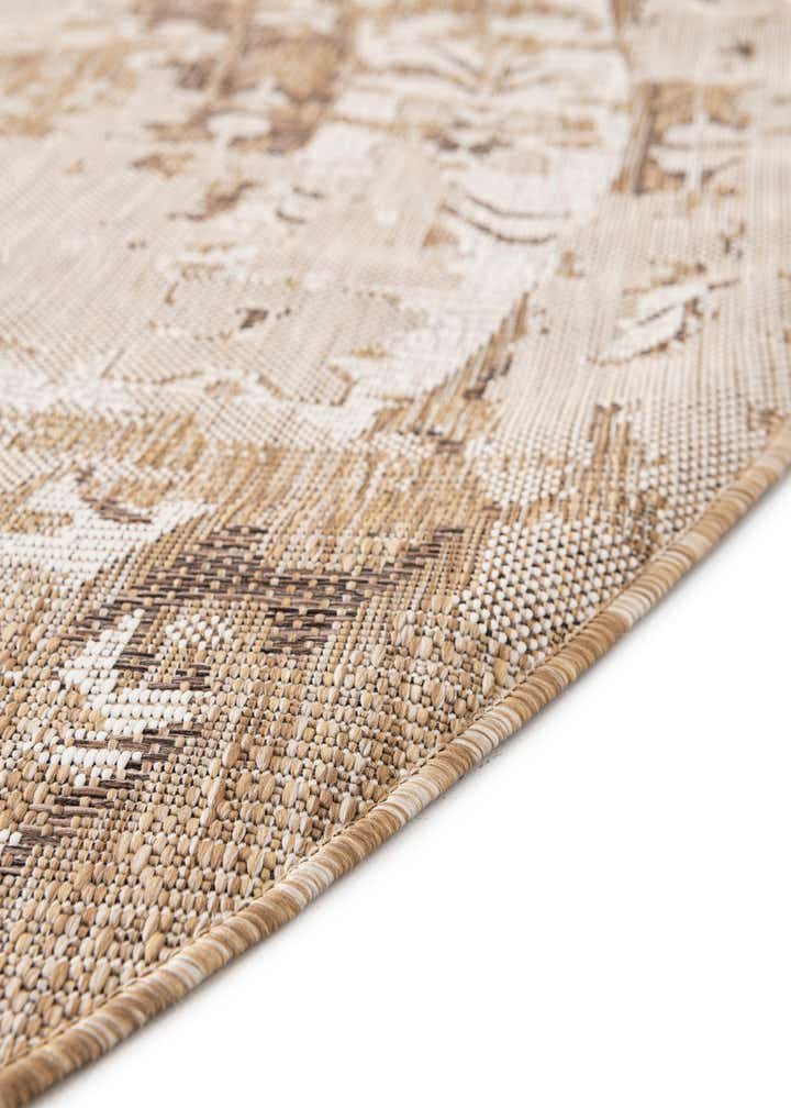 10' x 10' Easy-Clean Traditional Indoor / Outdoor Round Rug