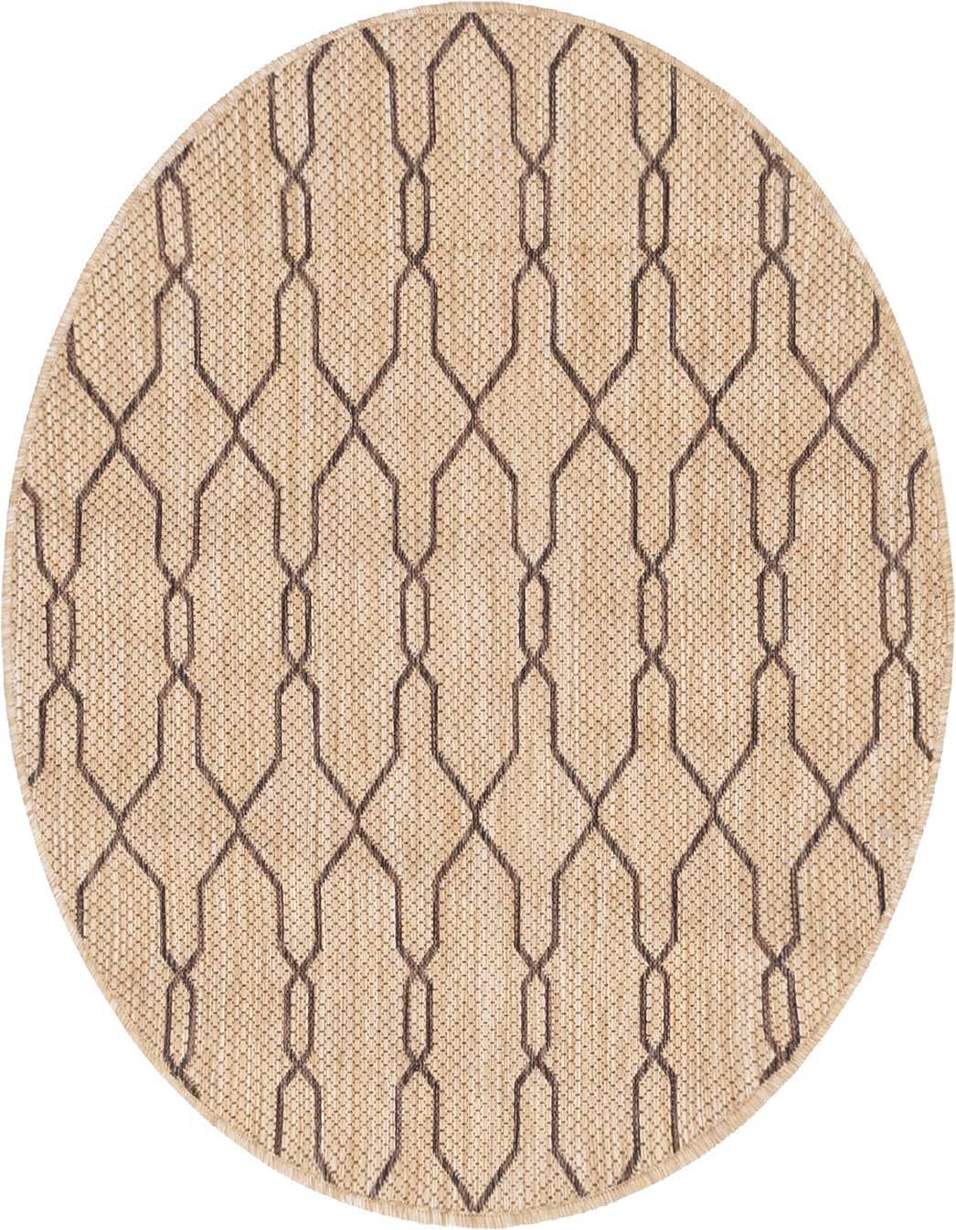 4' x 4' Easy-Clean Trellis Indoor / Outdoor Round Rug