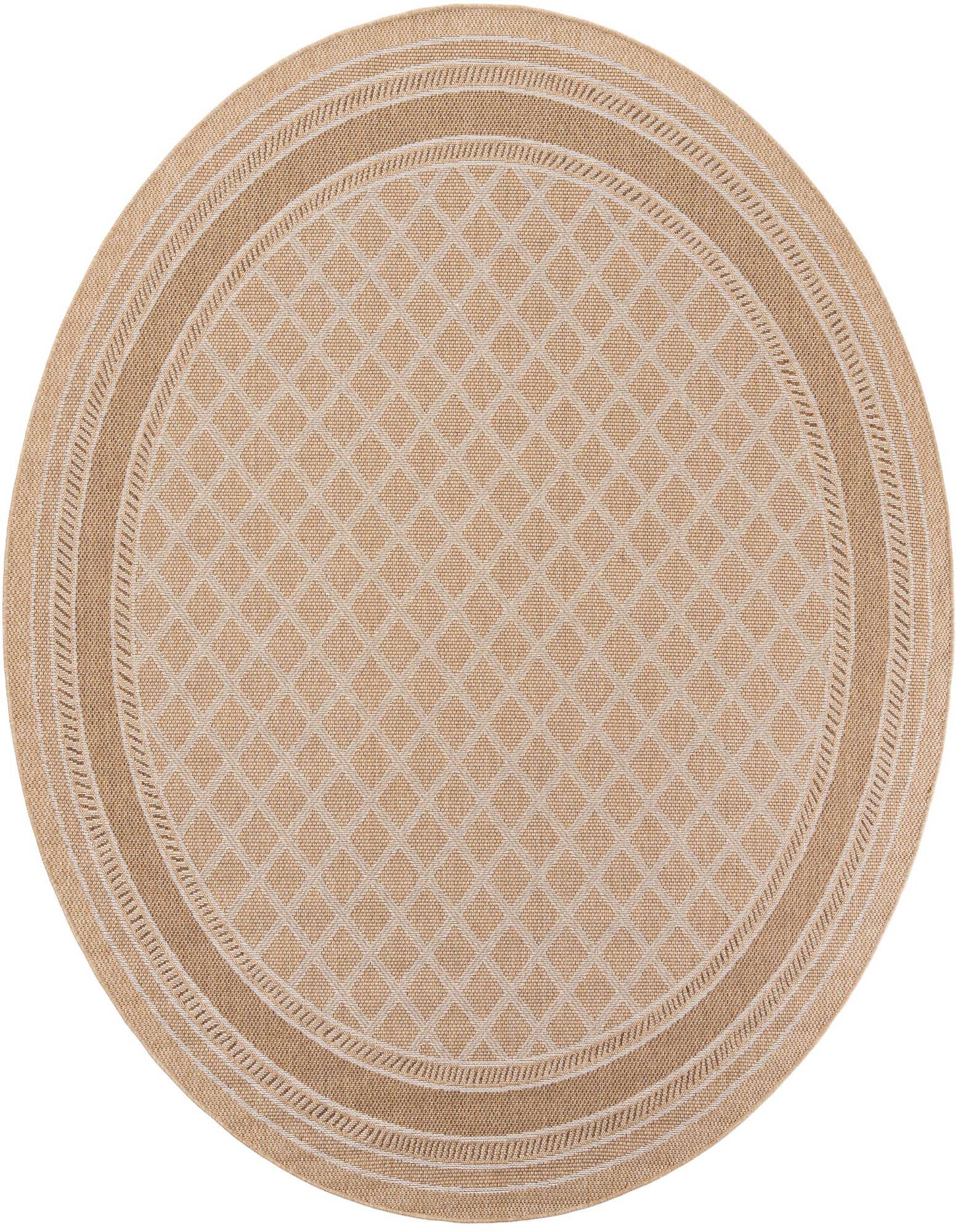 10' x 10' Easy-Clean Trellis Indoor / Outdoor Round Rug