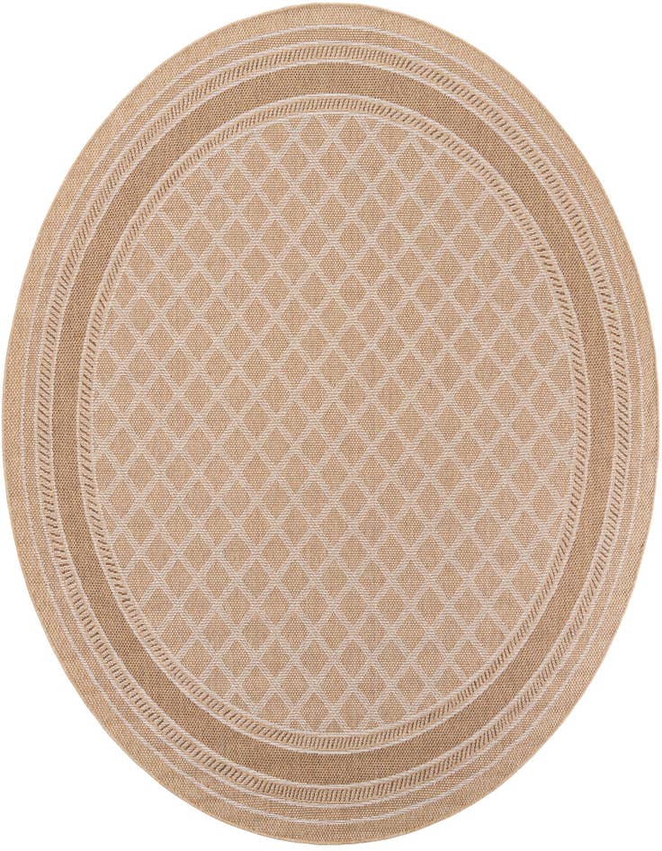Detail image of 10' x 10' Easy-Clean Trellis Indoor / Outdoor Round Rug