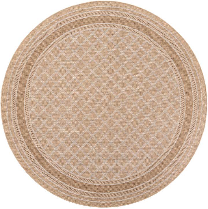 10' x 10' Easy-Clean Trellis Indoor / Outdoor Round Rug