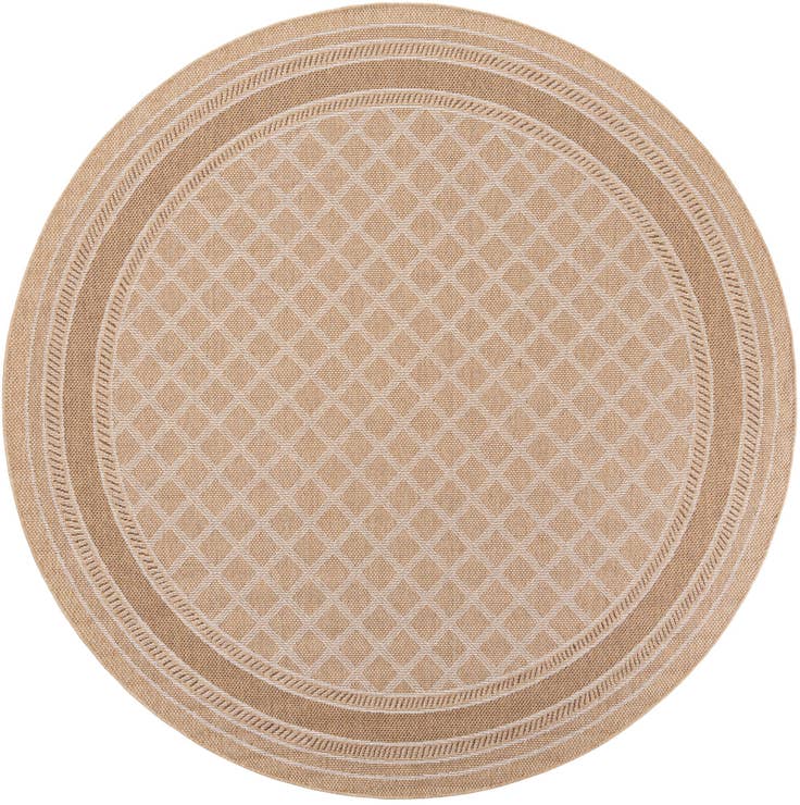 Detail image of 10' x 10' Easy-Clean Trellis Indoor / Outdoor Round Rug