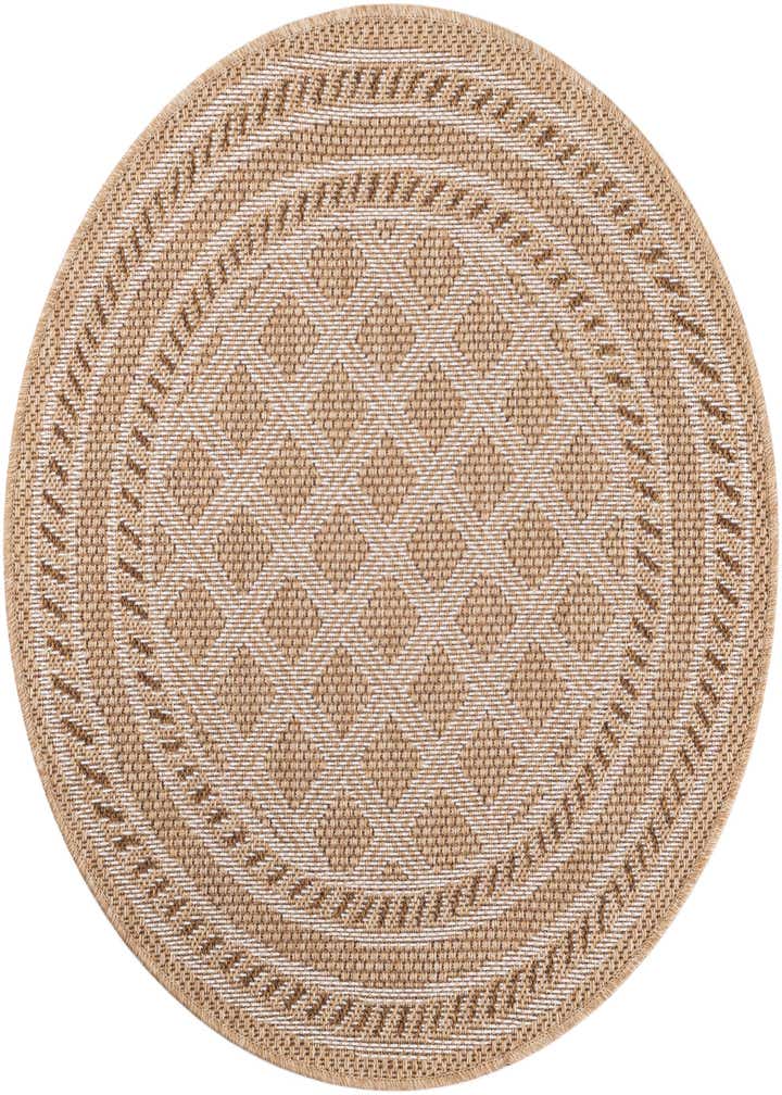 3' 3 x 3' 3 Easy-Clean Trellis Indoor / Outdoor Round Rug