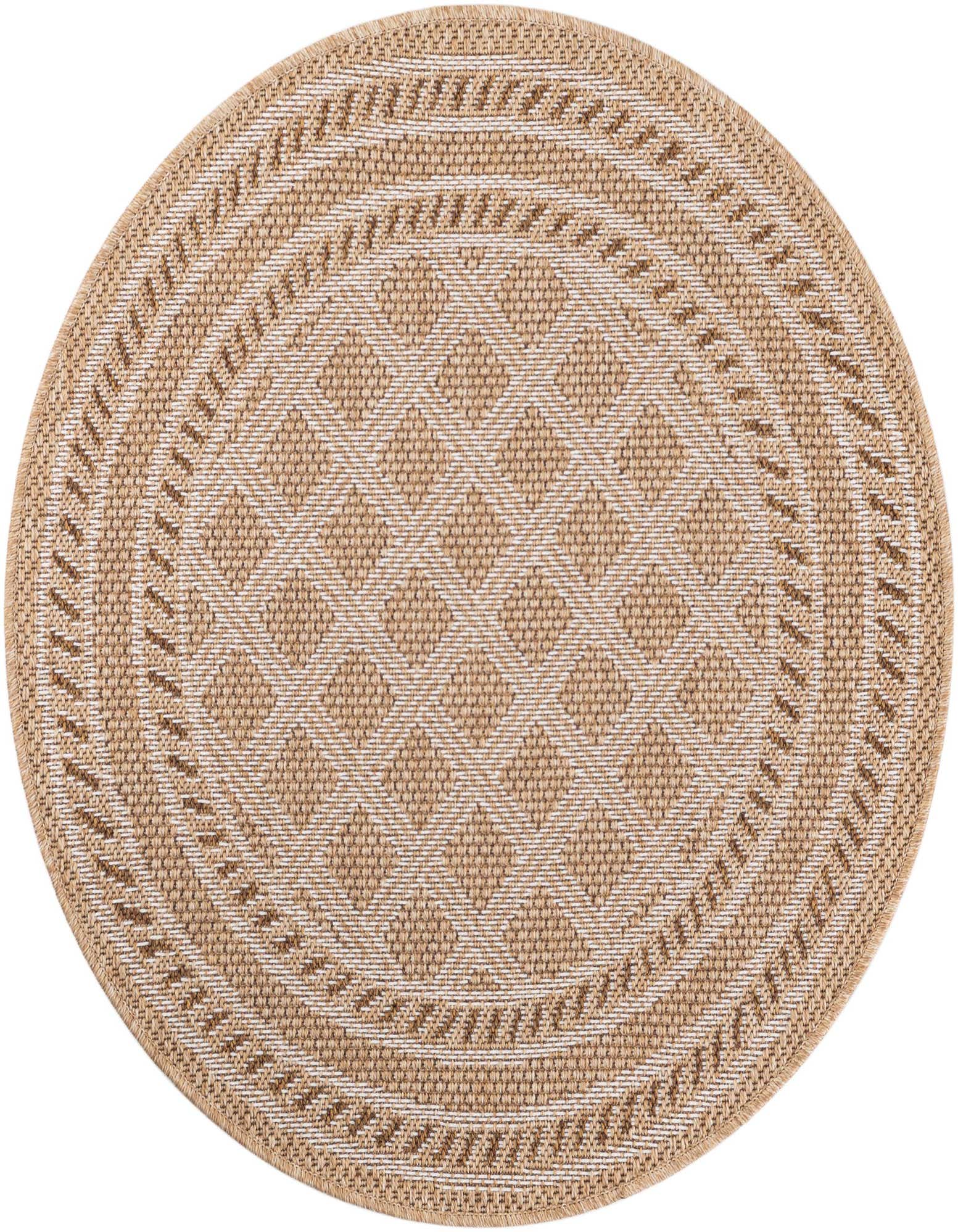 3' 3 x 3' 3 Easy-Clean Trellis Indoor / Outdoor Round Rug
