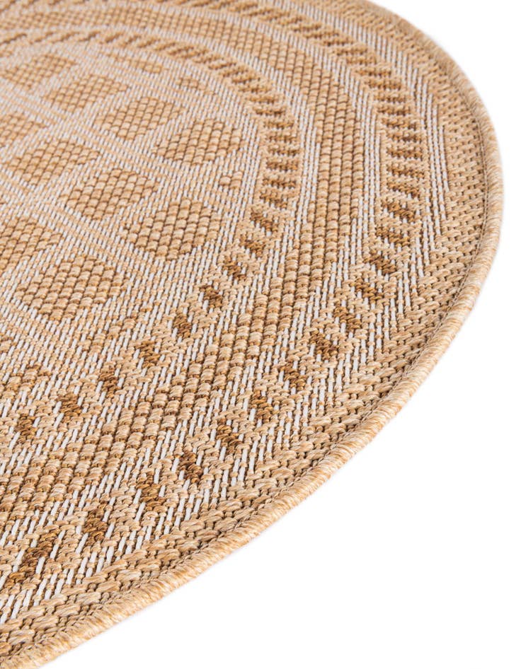 Detail image of 5' 1 x 5' 1  Washable Trellis Indoor / Outdoor Round Rug